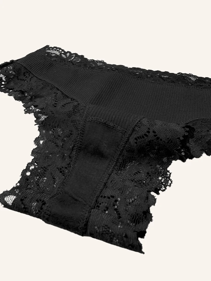 8-Pack Lace-Trim Brief – Handmade Lace Elegance